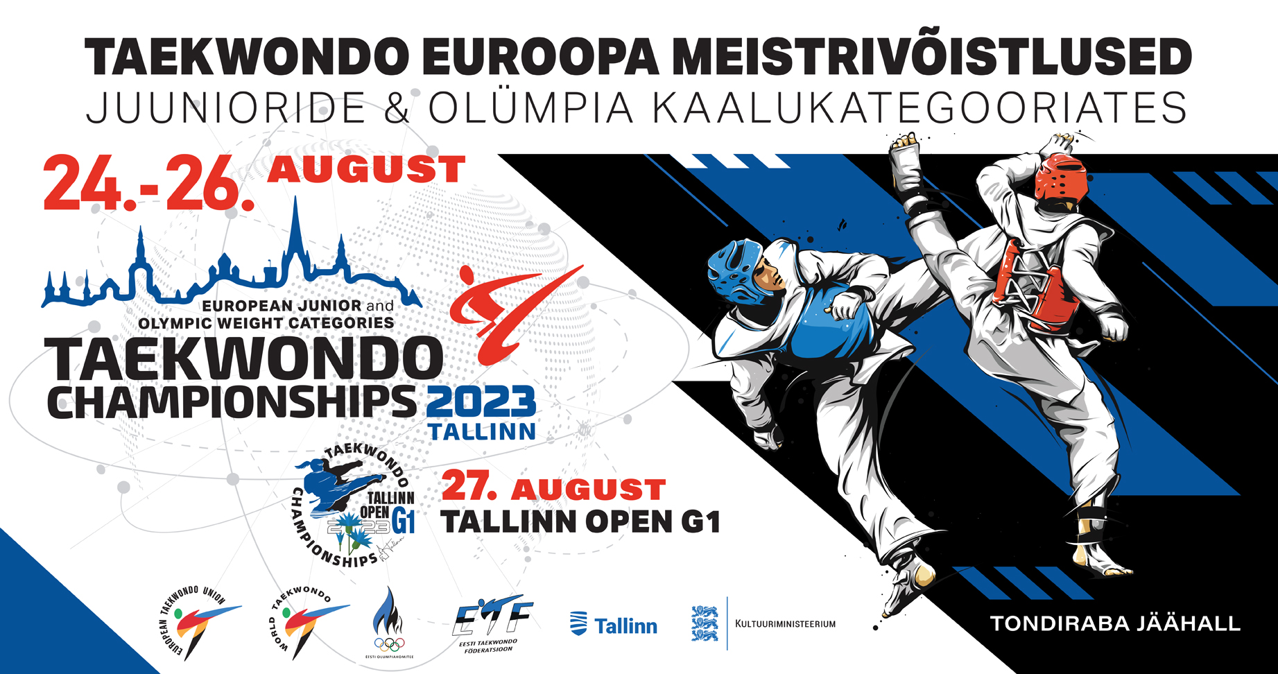 Tallinnas toimuvad Euroopa Meistrivõistlused Taekwondos, seekord juunioride seas ja olümpia kaalukategooriates täiskasvanutele ning samuti Tallinn Open G1, mis