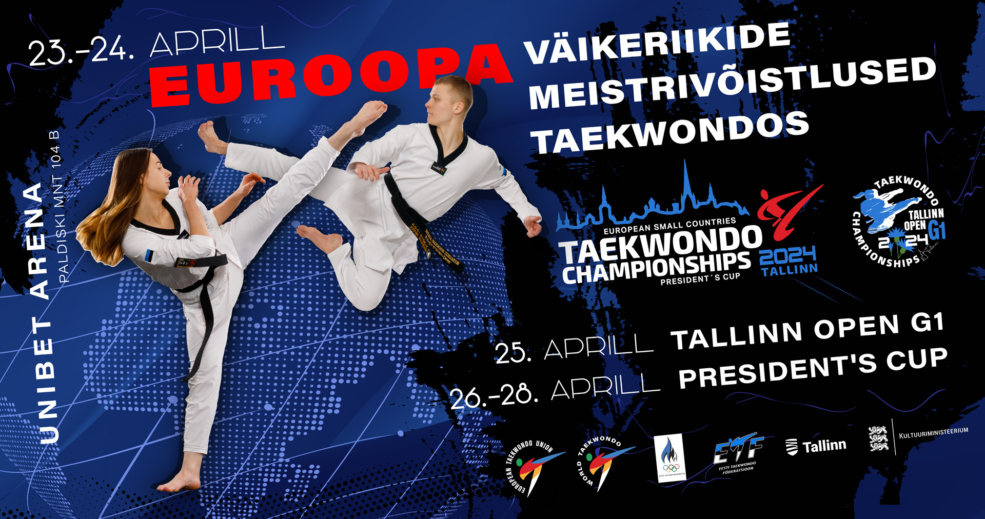 Tallinnas toimuvatel meistrivõistlustel taekwondos on esindatud sportlased 64 riigist